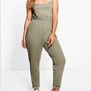 plus khaki jumpsuit